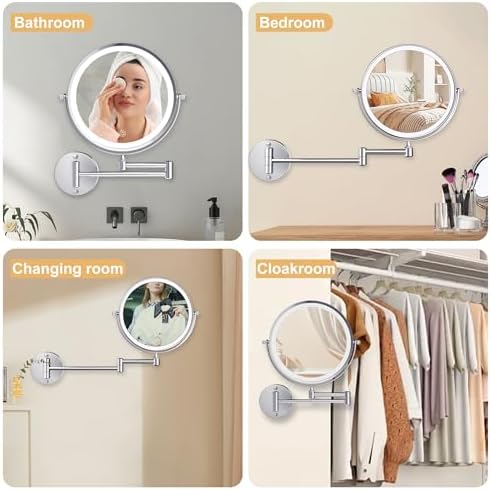 9 Wall-Mounted Makeup Vanity Mirror with Light