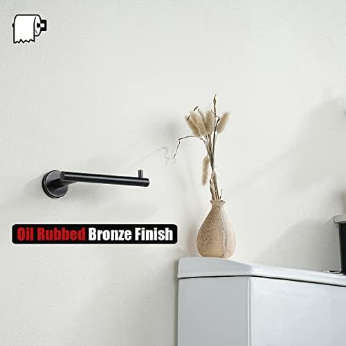 JQK Washroom Essential Oil Rubbed Bronze 5-Inch Mega Roll Toilet Paper Holder