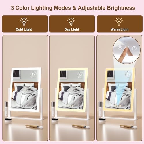 Lighted Makeup Mirror 5X Magnification