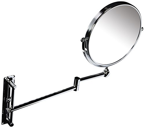 8-Inch Double-Sided Wall-Mounted Adjustable Height Makeup Mirror