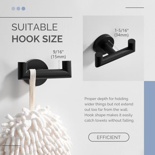Double Towel Hook Space-Saving