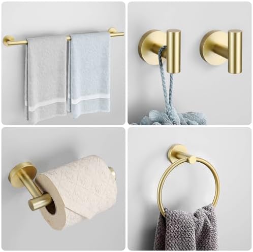 10-Piece Gold-Turned Towel Bar Set