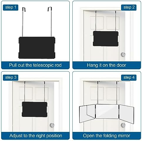 360-Degree Trifold Mirror Black Wentoma