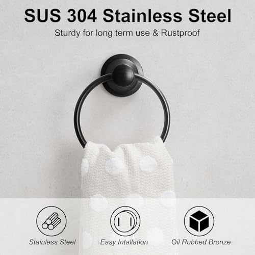 BESy Oil Rubbed Bronze Bathroom Towel Holder