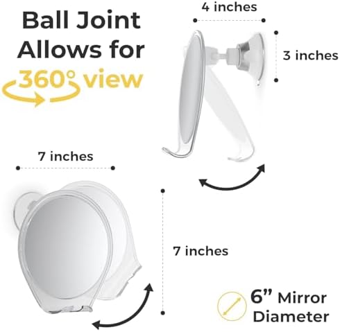 HoneyBull fogless shower mirror sleek and easy for shaving