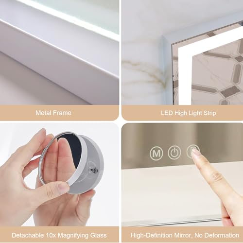 Despful Hollywood Vanity Mirror with 10X Magnification