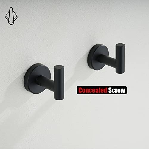 Professional Black Bathroom Towel Hook Set