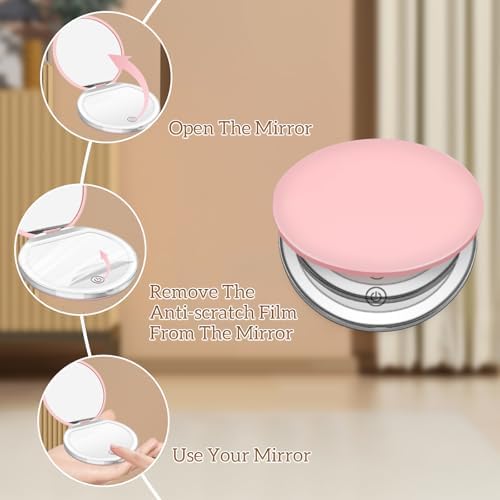 Perfect for Travel DurableLightweight LED Mirror