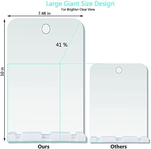 Big XoYo APHUIME Large Fogless Shower Mirror