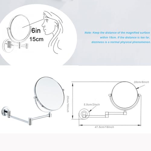 CarXs 360 Rotating Vanity Mirror