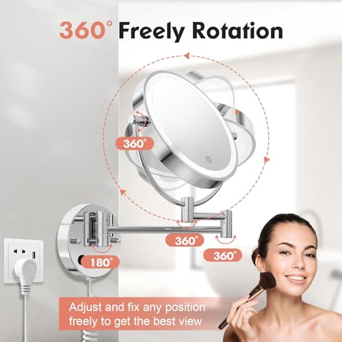 FASCINATE Wall-Mounted Makeup Mirror