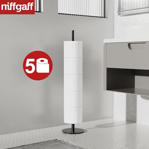 Stainless Steel Toilet Paper Holder Stand for Bathroom Storage