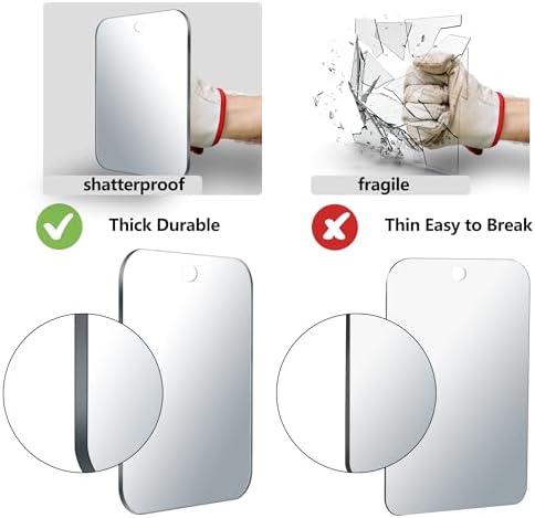 Fogless Shower Mirror Compact Wall-mounted Travel-friendly Design