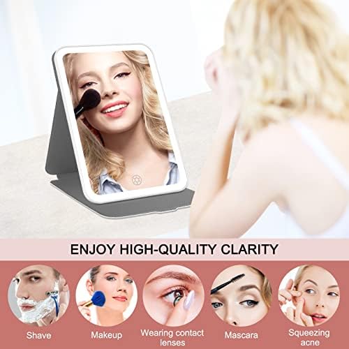 Travel-Friendly Makeup Mirror with 72 LEDs