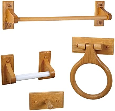 Dalton 4-Piece Bathroom Set Honey Oak Masterpiece Design House