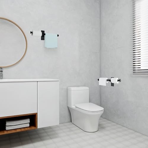 Double Roll Toilet Paper Holder Black Stainless Steel