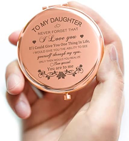 GAOLZIUY Rose Gold Compact Mirror for Daughters Elegant and Personal