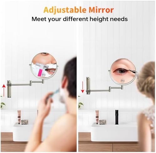 Wall-Mounted Vanity Mirror 8-Inch Dual-Sided Vanity