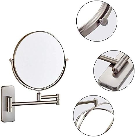 Makeup Mirror Wall-Mounted Adjustable Extendable Swivel Makeup Mirror