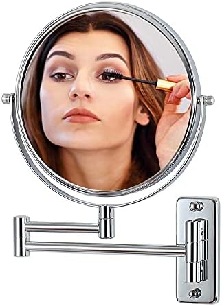 Chrome 8 Double Sided Makeup Mirror with 10X Magnification