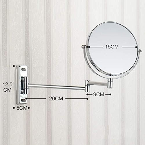 ZADIKO 3X Magnifying Wall Mounted Mirror Two-Sided 360Swivel