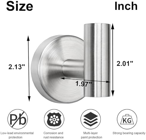 Great towel hook for your bathroom kitchen or office 3-pack