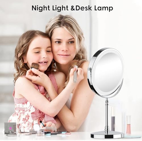 DEIOVWXS - 10x Lighted Makeup Mirror