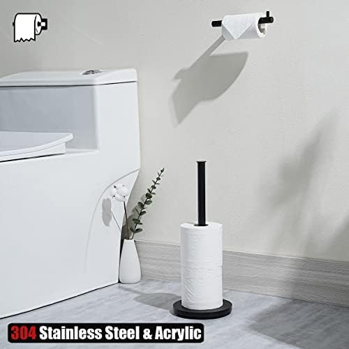 Sturdy Mat Black Toilet Paper Holder for 3 Rolls