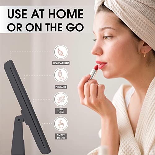 Elegantly Yours 36-Piece Makeup Vanity Mirror 3X Magnification Portable Design