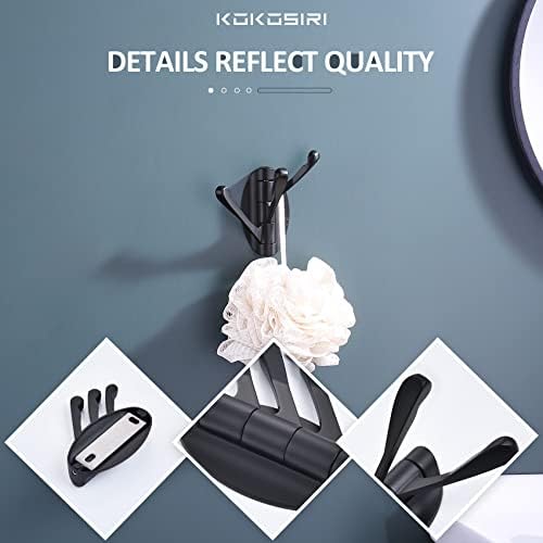 KOKOSIRI Premium Swivel Towel Hook with Multi-Purpose Use
