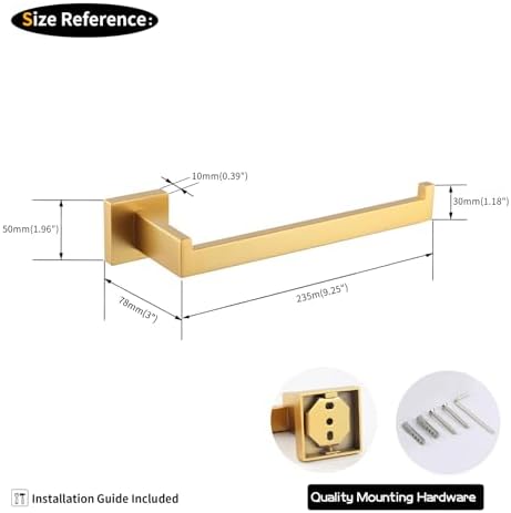 GERZWY Gold Stainless Steel Towel Ring