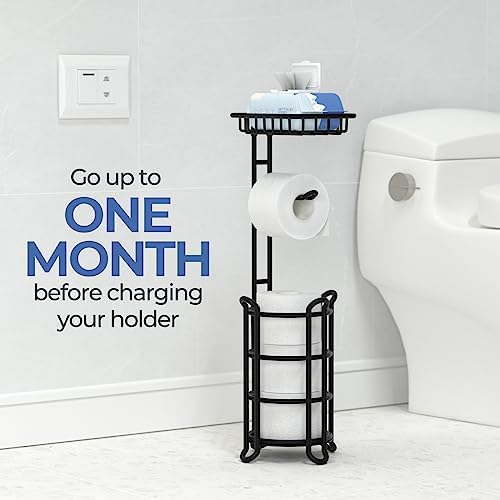 TreeLen Freestanding Toilet Paper Holder Multi-Storage Solution