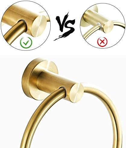 BATHSIR Gold Towel Holder Brass Towel Ring