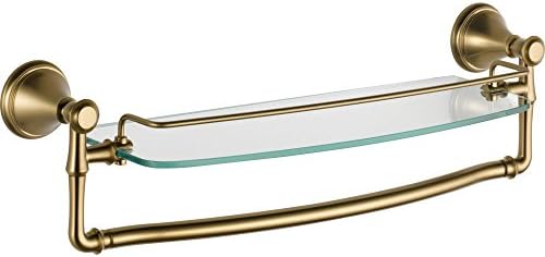 Stylish 18-inch Glass Shelf with Towel Bar for Your Bathroom