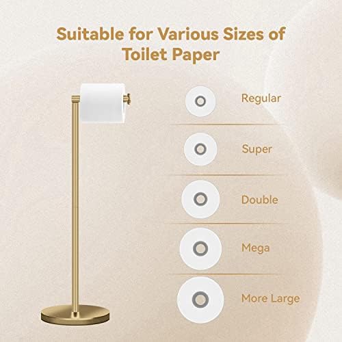 Sturdy Gold Toilet Paper Holder 22-inch Stainless Steel