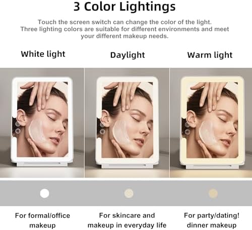 Durable Travel Makeup Mirror with 72 LED Lights