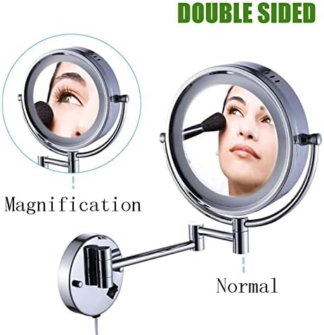 DEIHGE Wall Mounted Makeup Mirror 8-Inch Double Sided
