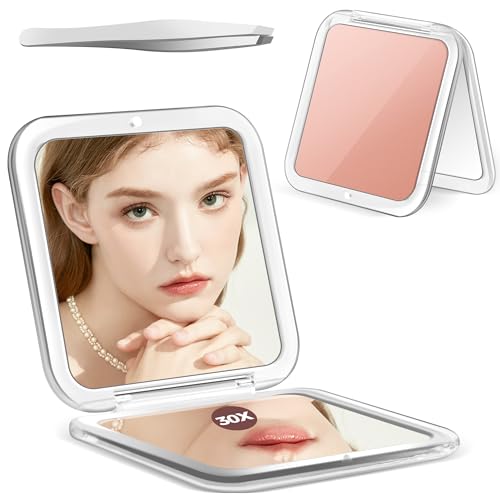 Compact Mirror 30X Magnifier for Travel