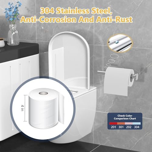Stainless Steel Stick-On Toilet Paper Holder