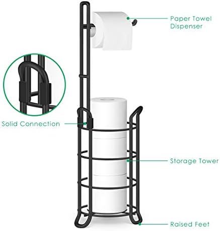 TomCare Toilet Paper Holder Rust-Free Wire Organized Storage