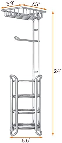 TreeLen Toilet Paper Holder Stand Chrome