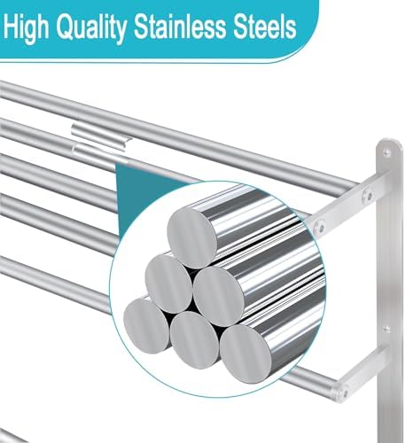 VOTZAAQ 24 Inch 3-Tier Towel Rack Wall Mounted