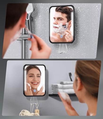 Gospire Heated Fogless Mirror with Light and Battery