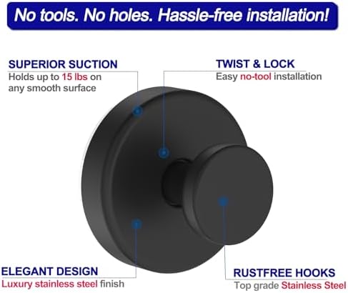 Double-Purpose Suction Cup Hooks for Bathroom