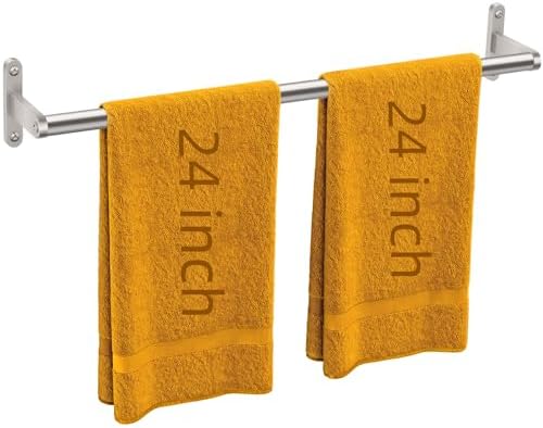 KLJKPA24-Inch Stainless Steel Towel Bar Brushed Nickel Easy to Install Space-Saving