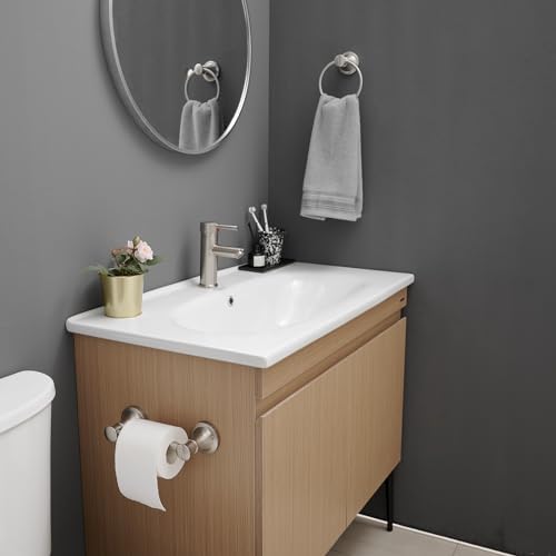 RUMOSE 2-Piece Toilet Paper Towel Holder Set Brushed Nickel Rust-Resistant