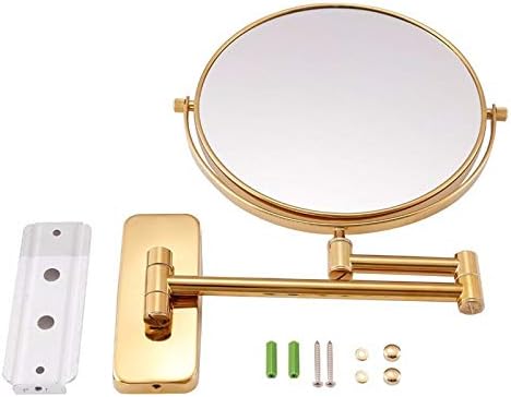 Wall-Mounted Double-Sided 8-inch Makeup Mirror with 3X Magnification