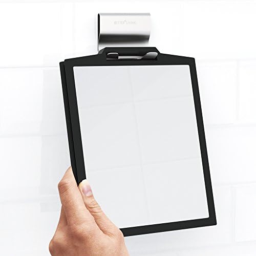 BetterLiving 3X Magnification Double-Sided Shower Mirror Black