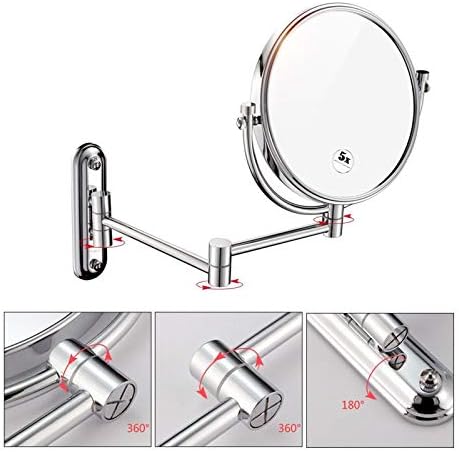 Elegant Wall-Mounted Magnifying Mirror for Shaving Make-Up