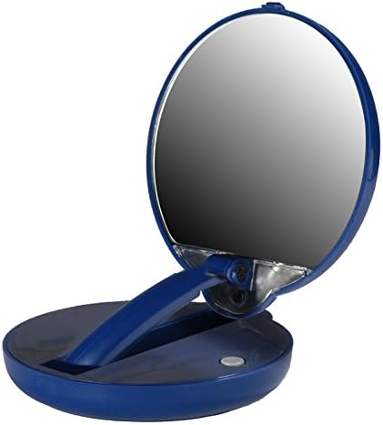 Floxite 15Xmag Makeup Mirror Tabletop Mount Blue